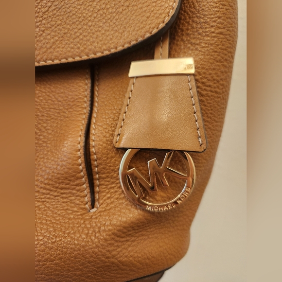 Michael Kors Romy Medium Sized Tan Leather Backpack - Picture 5 of 11